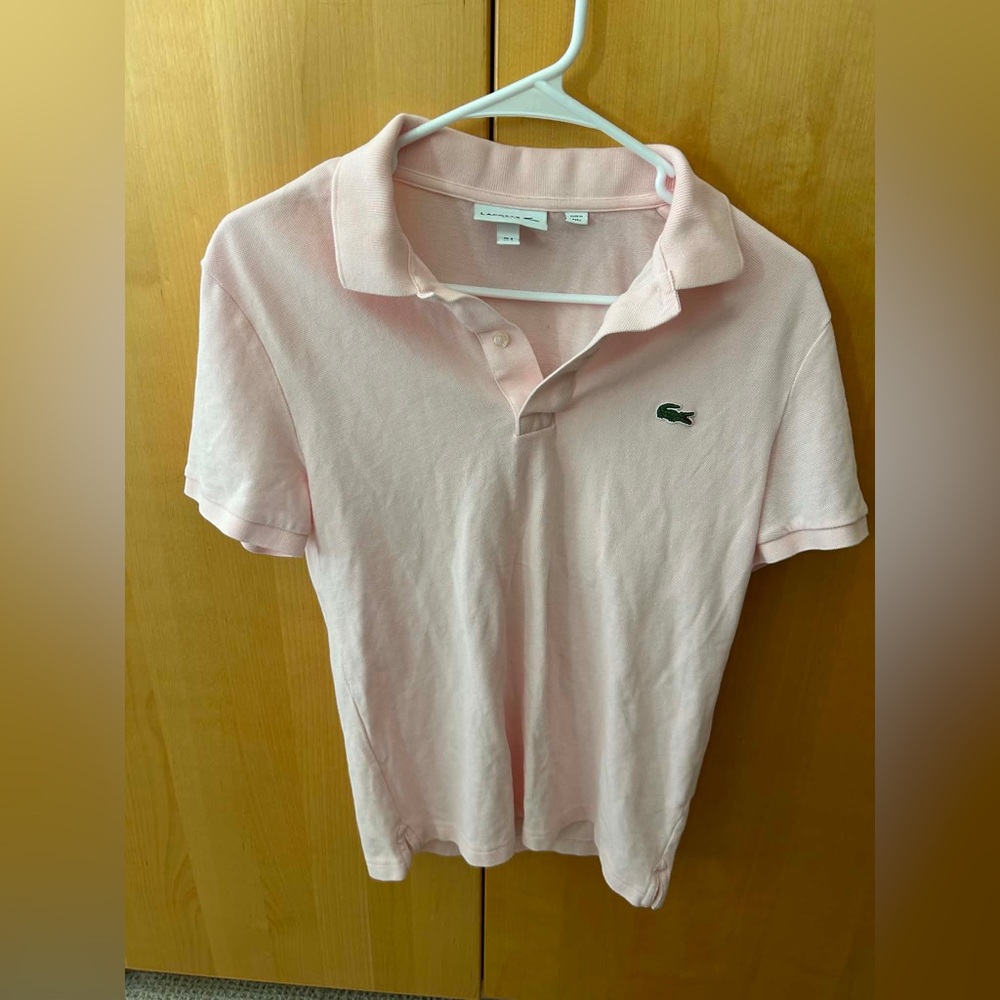 Lacoste Slim Fit Polo Shirt in Light Pink